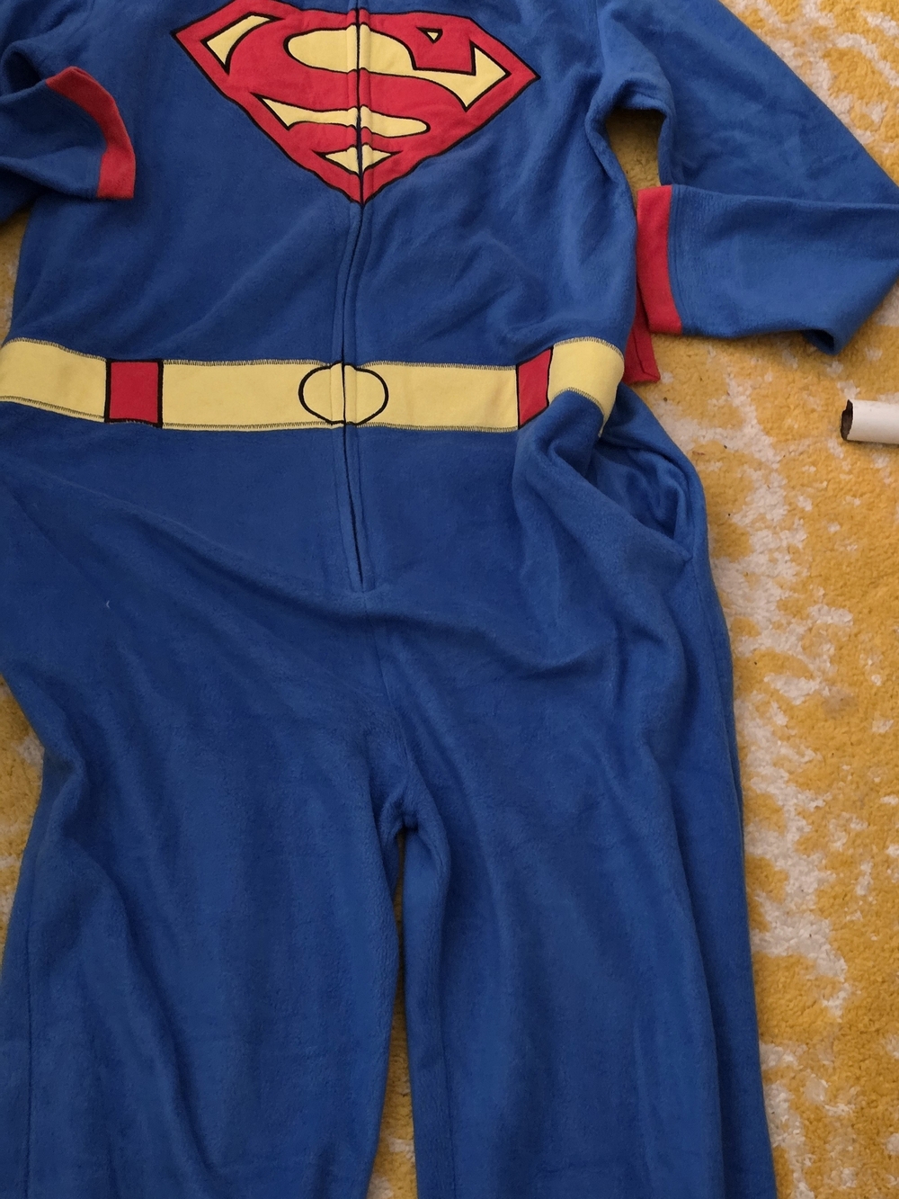DC Comics Blue Superman Fleece Costume with Red and Yellow Accents